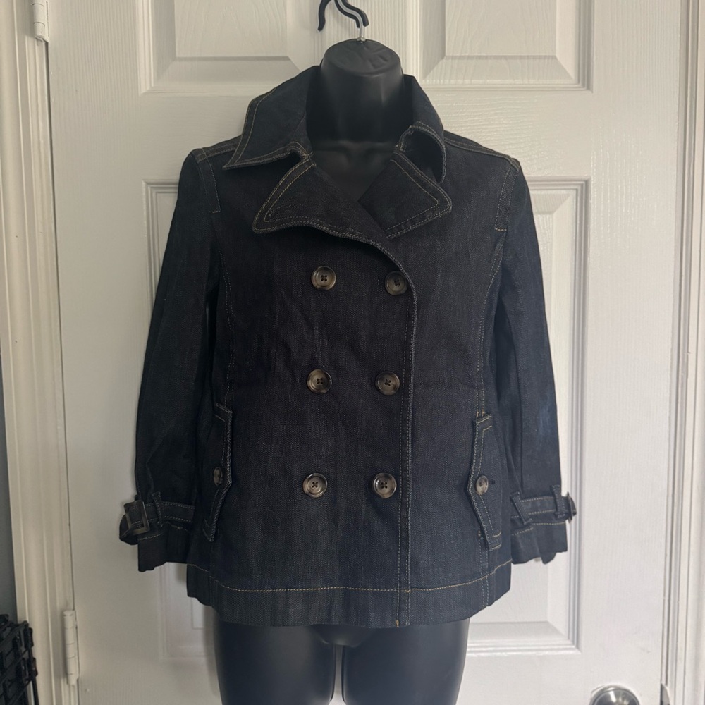 Vintage Ann Taylor Denim Double Breasted Jacket - Size XS